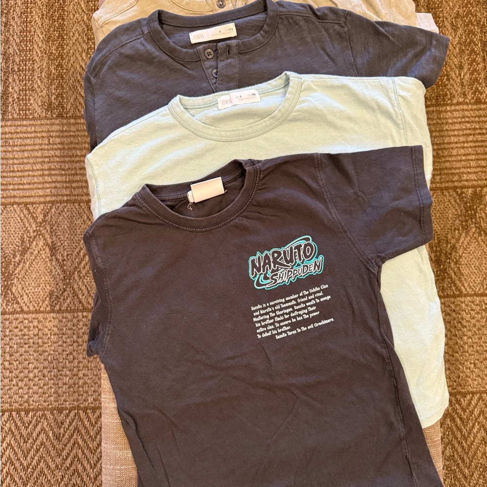 Zara Kids Graphic & dress t-shirt bundle ( 4 shirts)